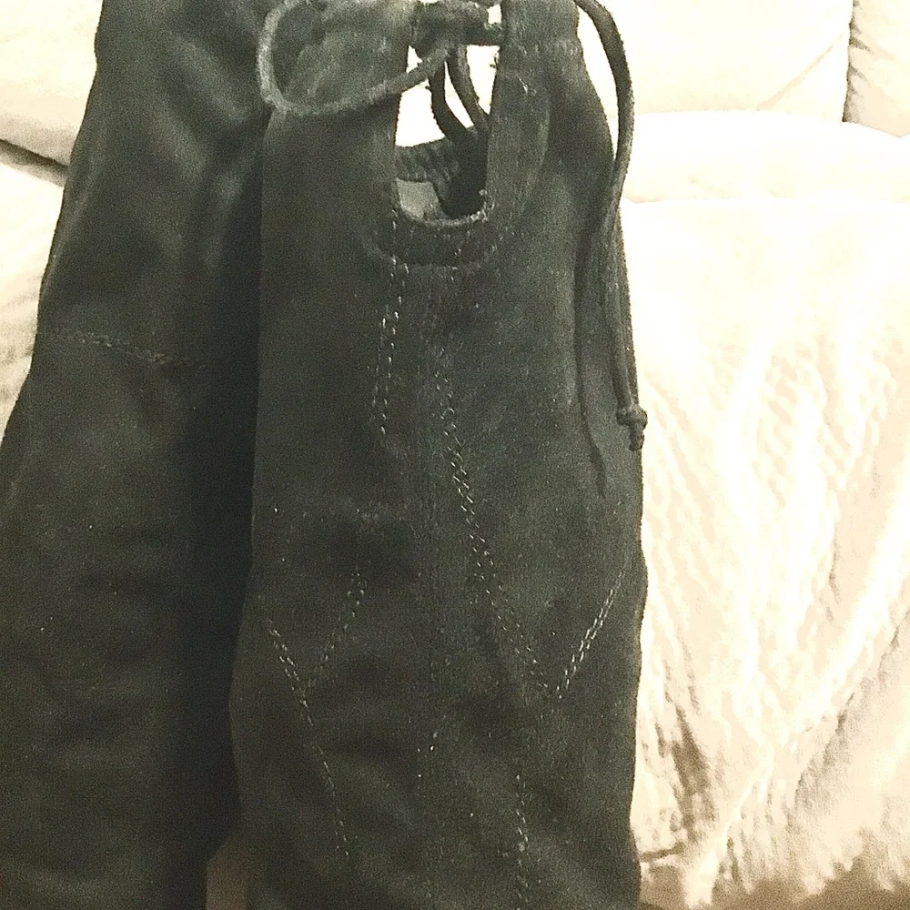 UNISA Over the Knee Black Suede Boots | Chunky Block Heel